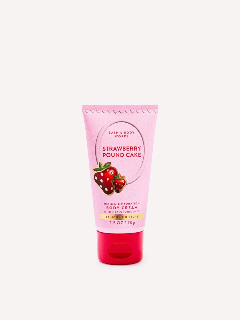 Bath & Body Works Strawberry Pound Cake Body Cream - Pink